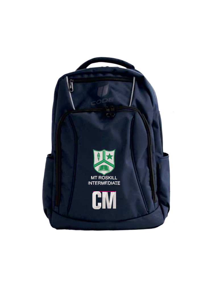 Mt Roskill Intermediate Code Backpack Navy 1SZ
